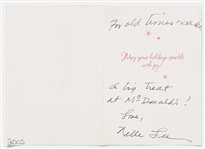 Harper Lee Christmas Card Signed Nelle Lee with Handwritten Note