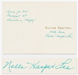 Harper Lee Christmas Card Signed Nelle Harper Lee