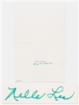 Harper Lee Christmas Card Signed