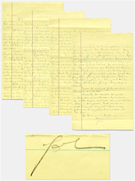 John Steinbeck Autograph Letter Signed on His Writing Method: "The first type script will be only a working script...when it is all done and checked and rechecked will we go into a final draft"