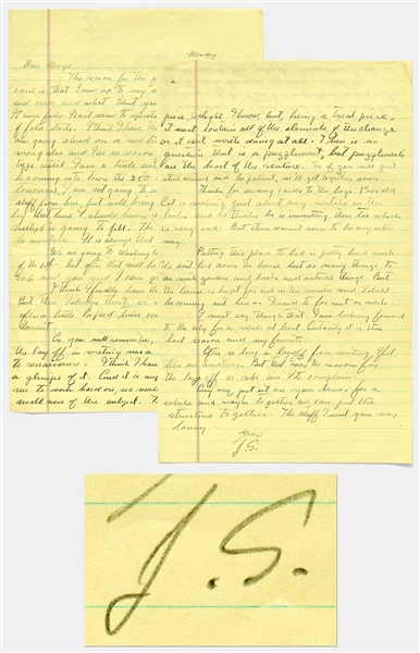 John Steinbeck Autograph Letter Signed -- ...I cant seem to operate without hundreds of false starts...After so long a lay-off from writing I feel like an amateur...