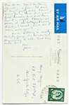 John Steinbeck Autograph Postcard Signed -- ...by George, the words are beginning to roll! And they will too!...