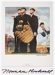 Norman Rockwell Signed Lithograph of His Famous Painting Tough Call -- Measures 19 x 25