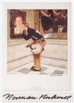 Norman Rockwell Signed Lithograph of His Famous Painting The Art Critic -- Measures 19 x 25