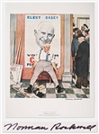 Norman Rockwell Signed Lithograph of His Famous Painting Before and After -- Measures 19 x 25