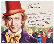 Willy Wonka Cast-Signed 20 x 16 Photo -- With PSA/DNA COA for All Six Signatures
