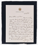 Gerald Ford Autograph Letter Signed from March 1978 Obliquely Critiquing President Jimmy Carter-- ''...I do hope the new Administration shows more understanding of Israel's problems...''