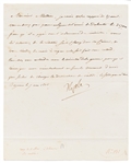Napoleon Bonaparte Letter Signed ''Napoleon'' -- Penned the Same Day that Napoleon Forced the Abdications of King Charles IV and Ferdinand VII of Spain