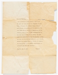 Napoleon Bonaparte Letter Signed ''Napoleon'' -- Penned the Same Day that Napoleon Forced the Abdications of King Charles IV and Ferdinand VII of Spain