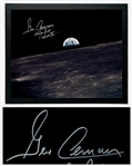 Gene Cernan 20 x 16 Earthrise Signed Photo