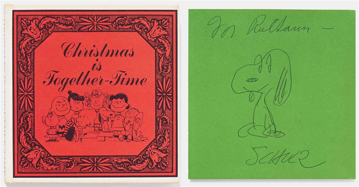 Charles Schulz Signed Drawing of Snoopy