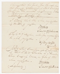 Zachary Taylor Signed Requisition Form for Fort Crawford Shortly After the Black Hawk War