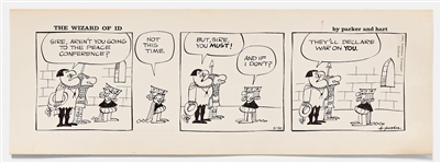 Lot of Four ''Wizard of Id'' Comic Strips from 1965