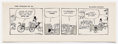 Lot of Four ''Wizard of Id'' Comic Strips from 1965