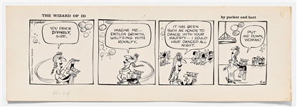 Lot of Four ''Wizard of Id'' Comic Strips from 1965