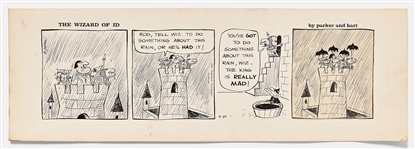 Lot of Four ''Wizard of Id'' Comic Strips from 1965