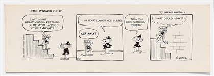 Lot of Four ''Wizard of Id'' Comic Strips from 1965