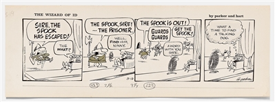 Lot of Four ''Wizard of Id'' Comic Strips from 1965