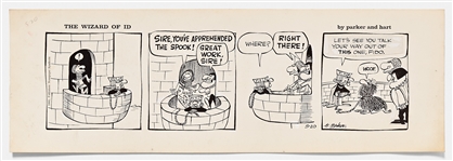 Lot of Four ''Wizard of Id'' Comic Strips from 1965