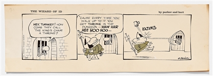 Lot of Four ''Wizard of Id'' Comic Strips from 1965