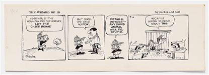 Lot of Four ''Wizard of Id'' Comic Strips from 1965