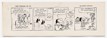 Lot of Four ''Wizard of Id'' Comic Strips from 1965-1975