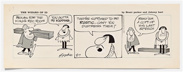 Lot of Four ''Wizard of Id'' Comic Strips from 1965-1975