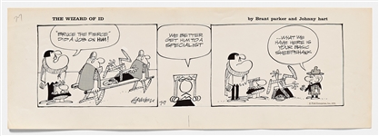 Lot of Four ''Wizard of Id'' Comic Strips from 1975