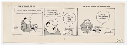 Lot of Four ''Wizard of Id'' Comic Strips from 1975