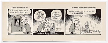Lot of Four ''Wizard of Id'' Comic Strips from 1975