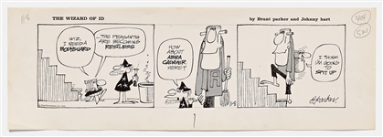 Lot of Four ''Wizard of Id'' Comic Strips from 1975