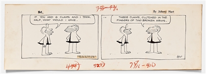 Lot of Four ''B.C.'' Comic Strips from 1960
