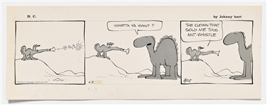 Lot of Four ''B.C.'' Comic Strips from 1967