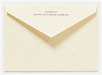 Ruth Bader Ginsburg Autograph Note Signed on U.S. Supreme Court Cardstock -- Cheers on becoming a citizen