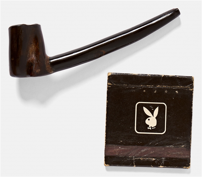 Hugh Hefner Personally Owned Pipe & Hefners Used Playboy Matchbook