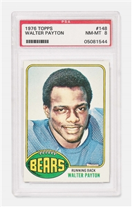1976 Topps Walter Payton Rookie Card -- PSA 8