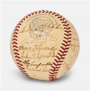 Baseball Signed by 30 All-Stars of the 1950s -- Stan Musial, Jackie Robinson, Warren Spahn & More -- From the Larry Jansen Estate