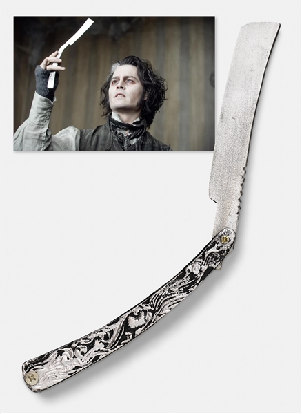 Stunt Razor from the Tim Burton Directed Film Sweeney Todd -- Starring Johnny Depp as a Barber Who Murders His Clients With His Razor