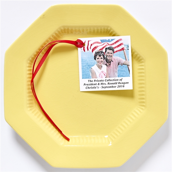 Nancy and Ronald Reagan Personally Owned Dessert Plate