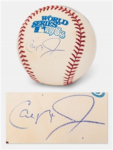 Cal Ripken, Jr. Signed 1983 World Series Commemorative Baseball -- With MLB Hologram COA