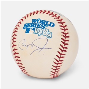 Cal Ripken, Jr. Signed 1983 World Series Commemorative Baseball -- With MLB Hologram COA