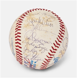 Boston Red Sox 1983 Team-Signed Baseball -- With 29 Signatures Including Wade Boggs, Carl Yastrzemski and Jim Rice