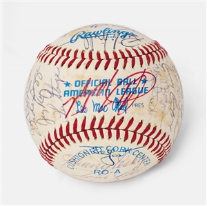 Boston Red Sox 1983 Team-Signed Baseball -- With 29 Signatures Including Wade Boggs, Carl Yastrzemski and Jim Rice