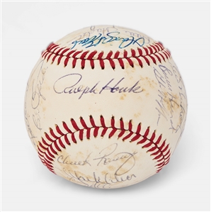 Boston Red Sox 1983 Team-Signed Baseball -- With 29 Signatures Including Wade Boggs, Carl Yastrzemski and Jim Rice