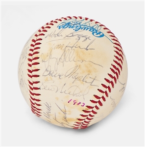 Boston Red Sox 1982 Team-Signed Baseball -- With 30 Signatures Including Wade Boggs, Carl Yastrzemski and Tony Perez