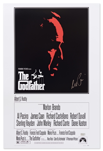 Al Pacino Signed 16 x 24 Photo of The Godfather Movie Poster