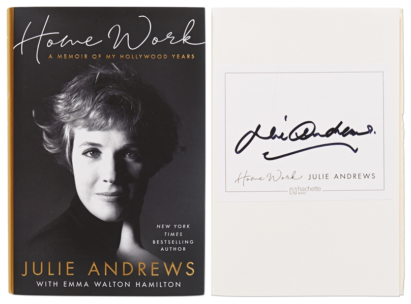 Julie Andrews Signed First Edition of Her Memoir Home Work
