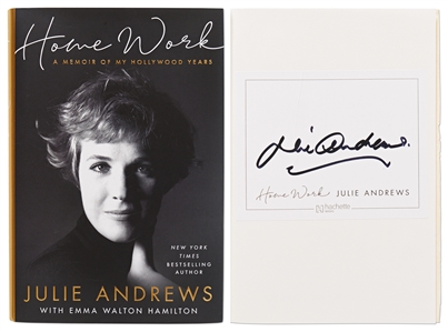 Julie Andrews Signed First Edition of Her Memoir Home Work