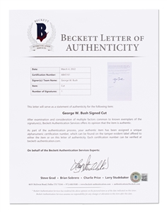 George W. Bush Signed Speech Delivered to Congress on 20 September 2001 -- Bush Calls on Nations to Choose a Side: ''Either you with us or you are with the terrorists'' -- With Beckett COA