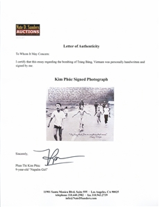 Kim Phuc Phan Thi Signed 20'' x 16'' Photo -- ''Napalm Girl'', the Face of the Vietnam War, Here Gives Witness to Her Napalm Attack in Vietnam